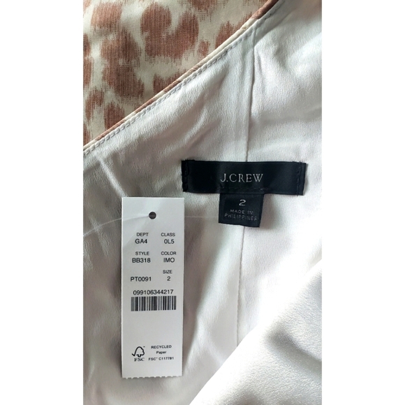 41 J.Crew One-shoulder ruffle dress in Italian ikat leopard - Picture 7 of 7